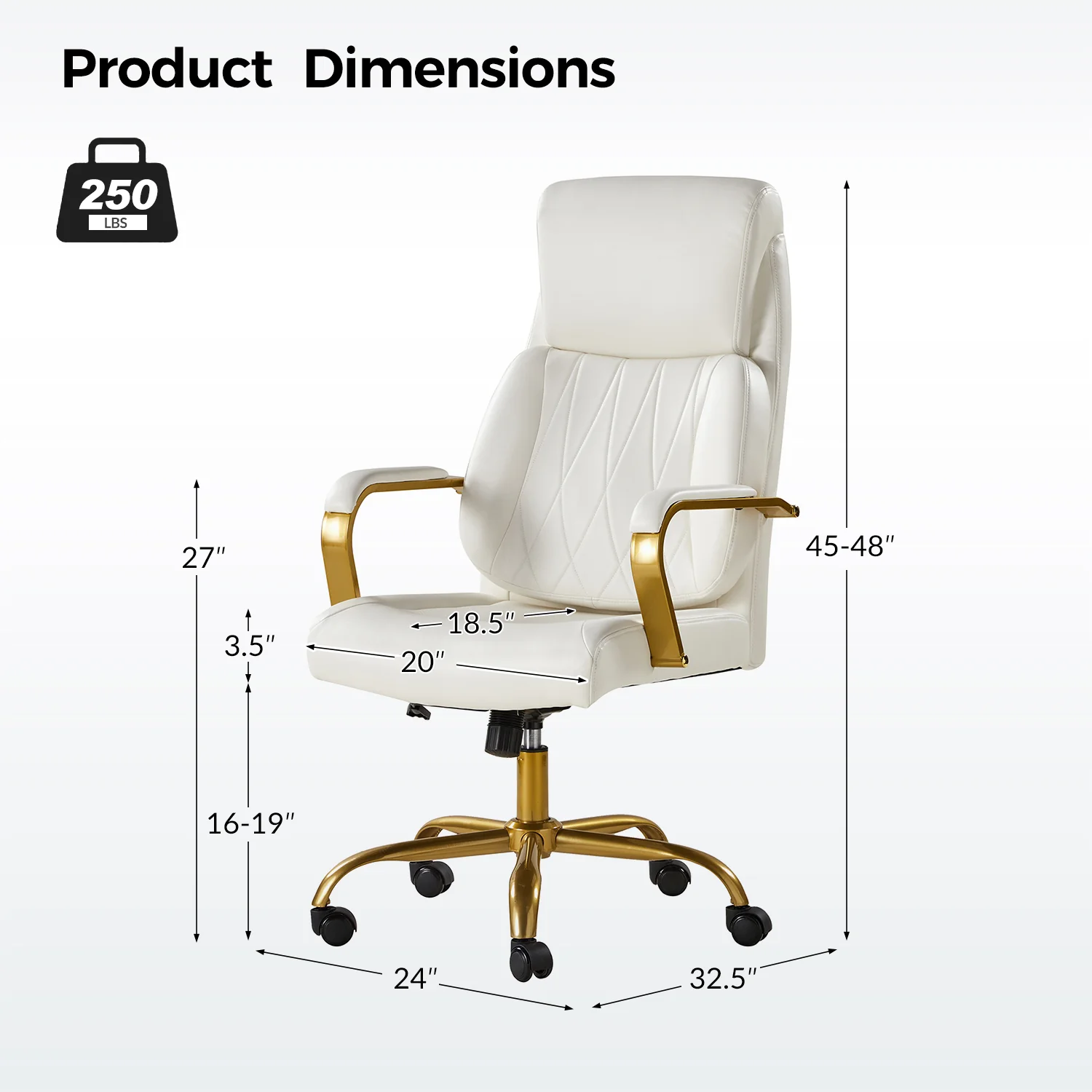 Ludwig Ergonomic Office Chair with Lumbar Support - Image 23
