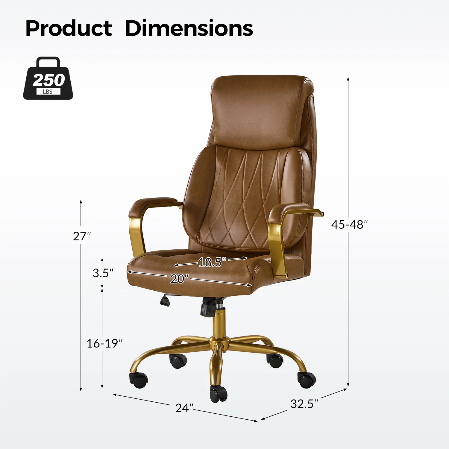 Ludwig Ergonomic Office Chair with Lumbar Support - Image 4