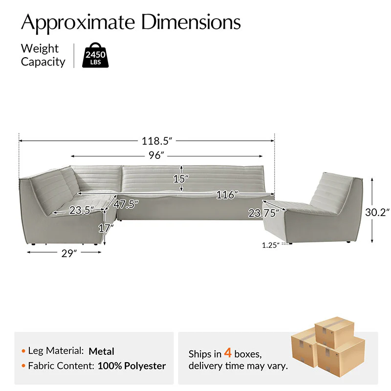 Macarena Modern Modular Sectional Sofa – Customizable Layout - Image 19