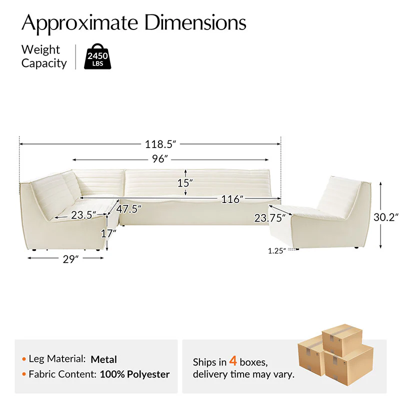 Macarena Modern Modular Sectional Sofa – Customizable Layout - Image 3