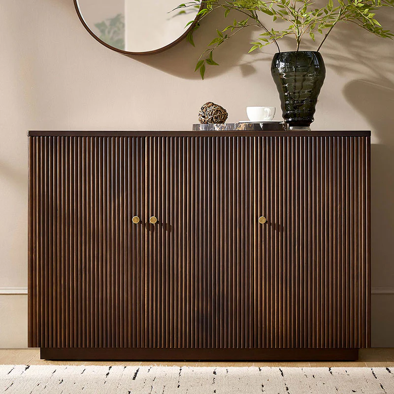Mack Modern Fluted Solid Wood Sideboard with Elegant Storage Solution - Image 2