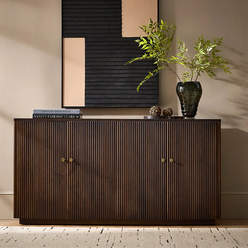 Mack Modern Fluted Solid Wood Sideboard with Elegant Storage Solution - Image 20