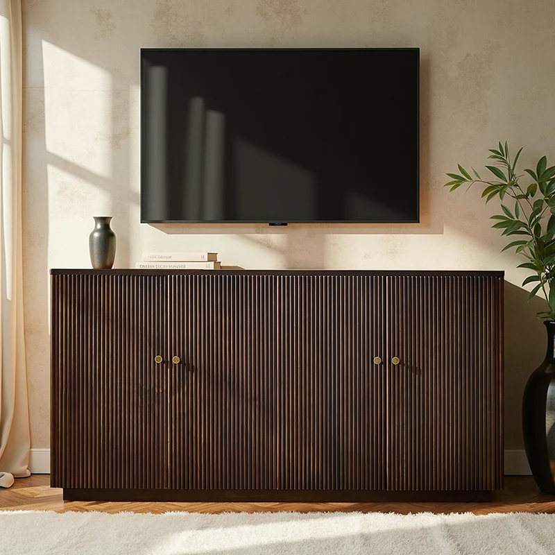 Mack Modern Fluted Solid Wood Sideboard with Elegant Storage Solution - Image 22