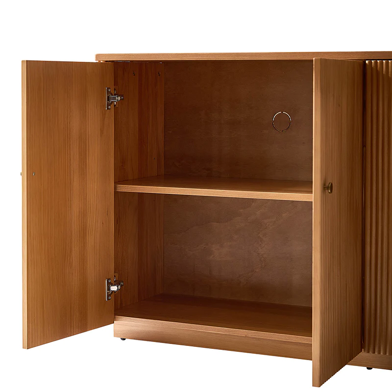 Mack Modern Fluted Solid Wood Sideboard with Elegant Storage Solution - Image 36