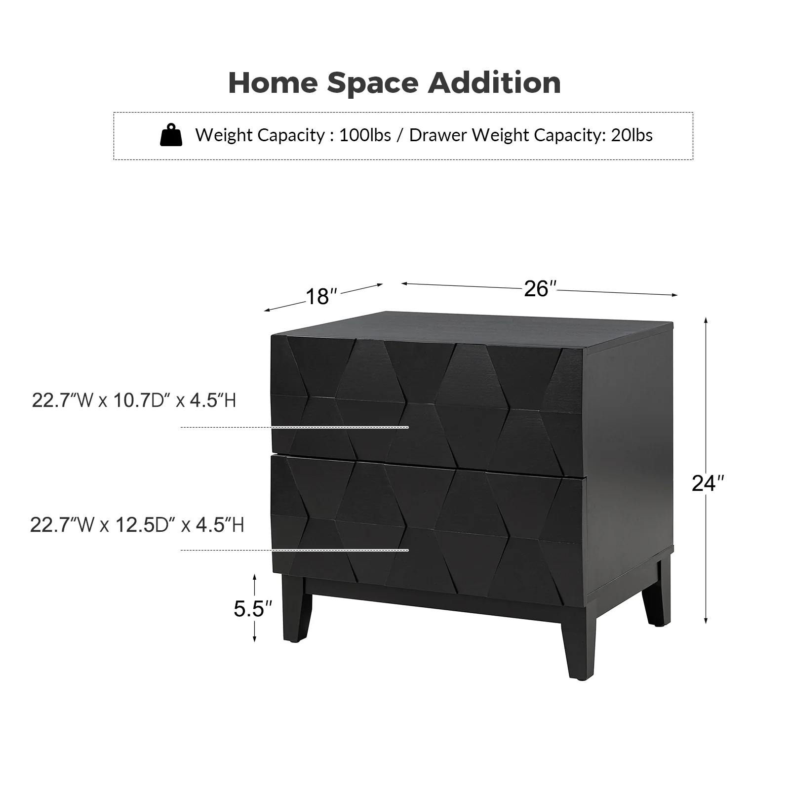 Kamu 2 - Drawer End Table with Built-in Outlets(Optional Types) - Image 10