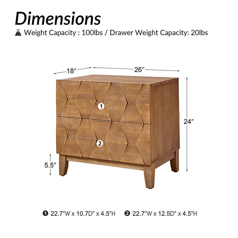 Kamu 2 - Drawer End Table with Built-in Outlets(Optional Types) - Image 24