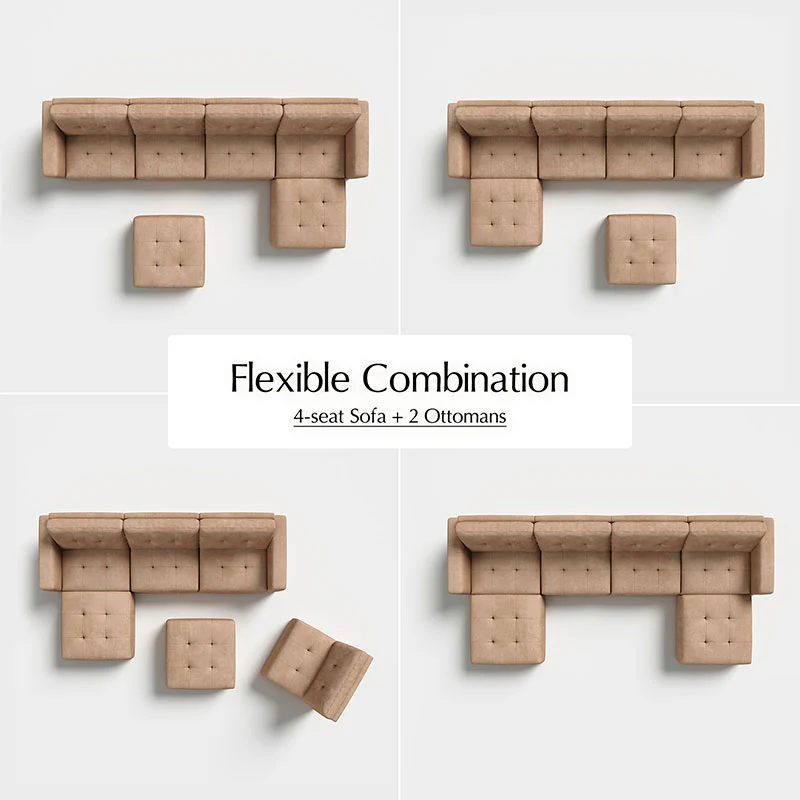 Memosa Deep-Seat Modular Sectional Sofa with Memory Foam — Modern Living Comfort - Image 27