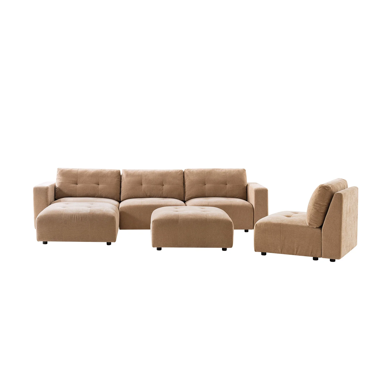 Memosa Deep-Seat Modular Sectional Sofa with Memory Foam — Modern Living Comfort - Image 29