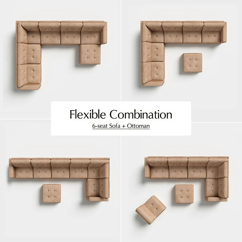 Memosa Deep-Seat Modular Sectional Sofa with Memory Foam — Modern Living Comfort - Image 44