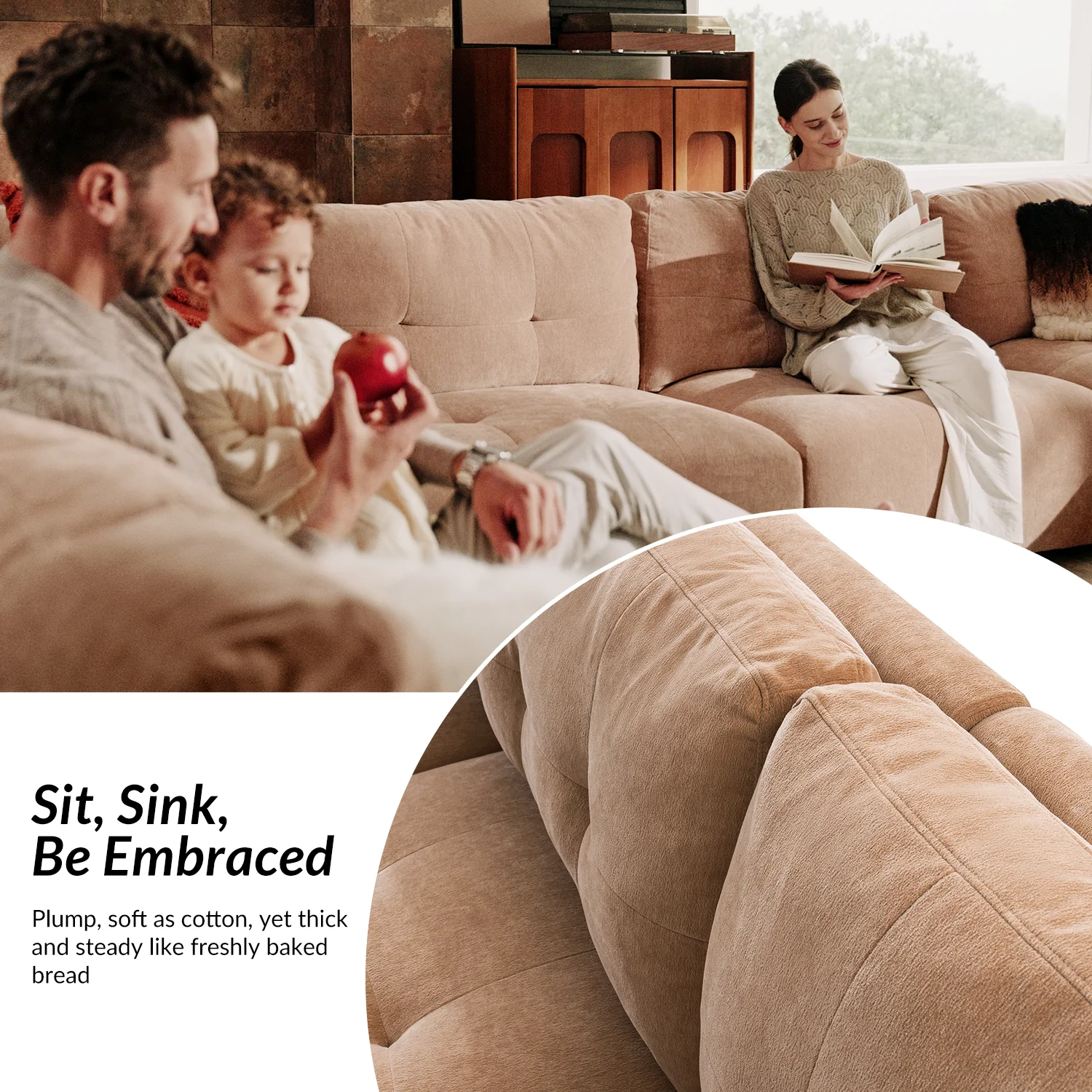 Memosa Deep-Seat Modular Sectional Sofa with Memory Foam — Modern Living Comfort - Image 60