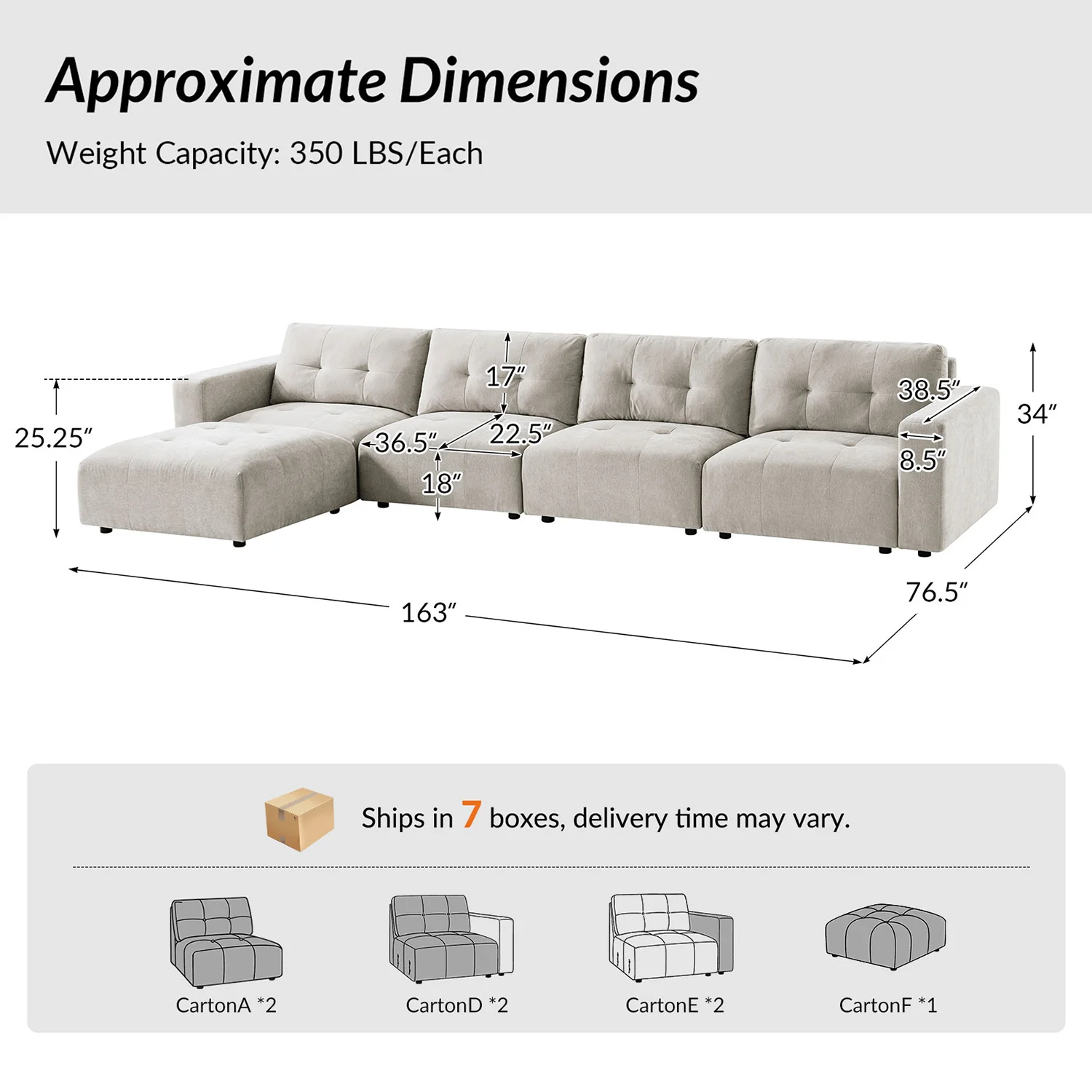 Memosa Deep-Seat Modular Sectional Sofa with Memory Foam — Modern Living Comfort - Image 68