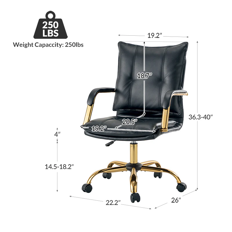 Michele Vegan Leather Task Accent Chair - Image 14