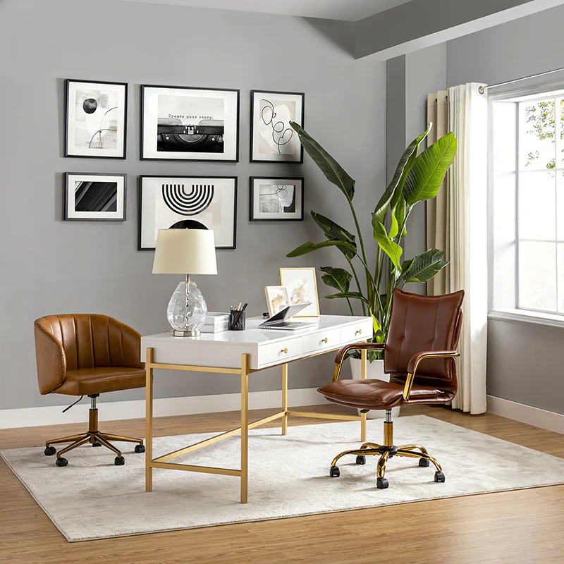 Michele Vegan Leather Task Accent Chair - Image 23
