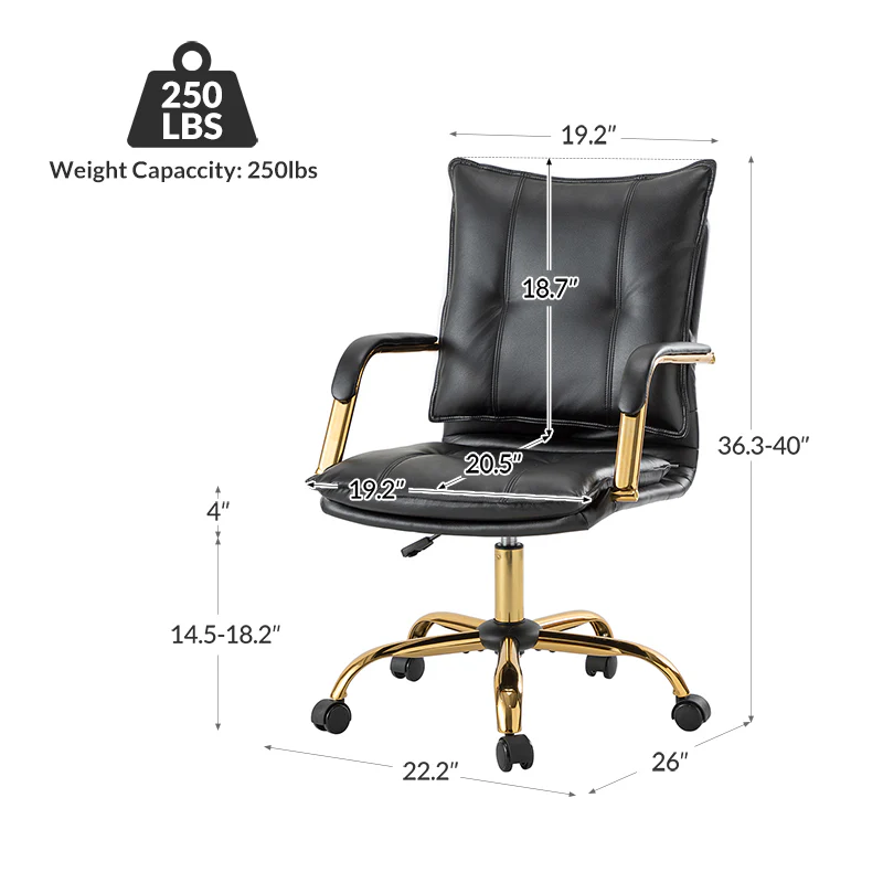 Michele Vegan Leather Task Accent Chair - Image 31
