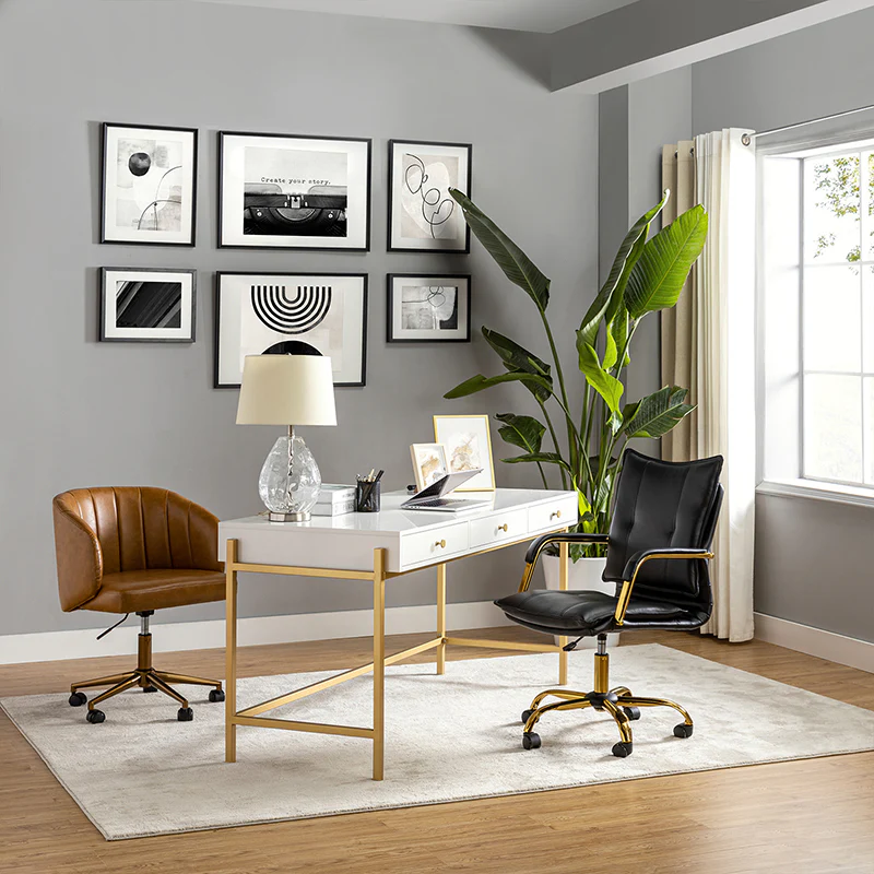 Michele Vegan Leather Task Accent Chair - Image 32