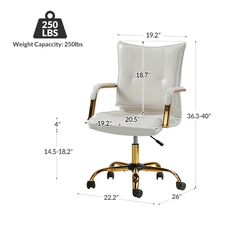 Michele Vegan Leather Task Accent Chair - Image 48