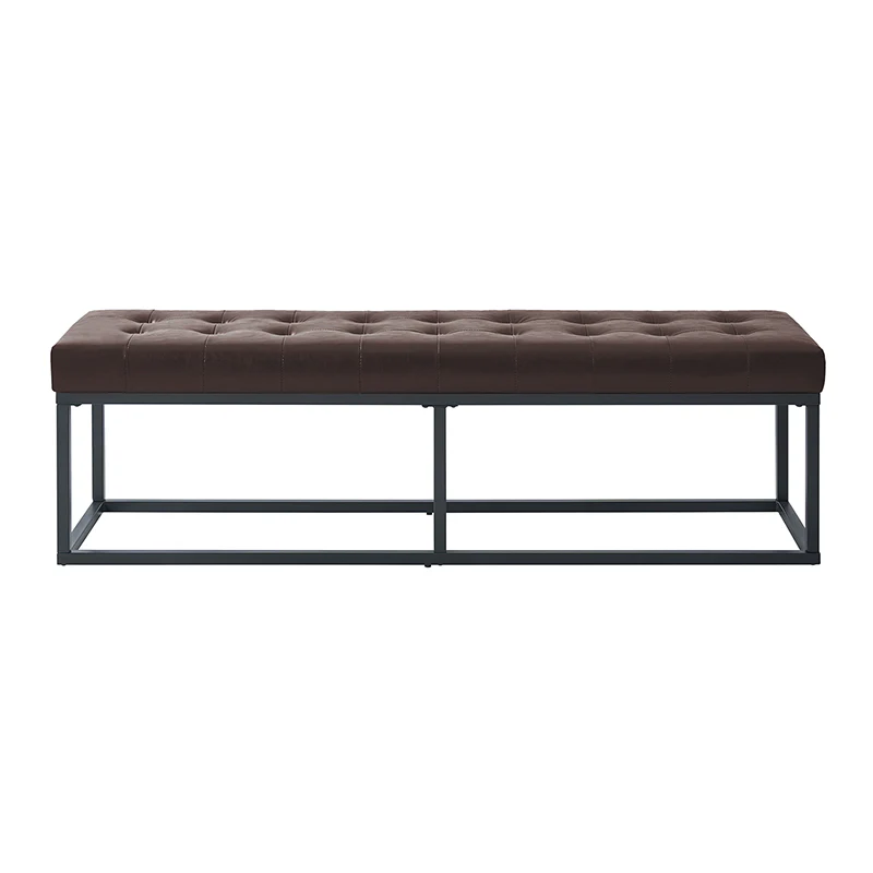 Amparo Mid-century Modern Bench with metal base - Image 12