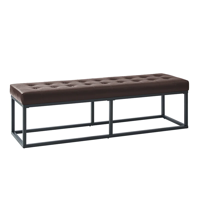 Amparo Mid-century Modern Bench with metal base - Image 13