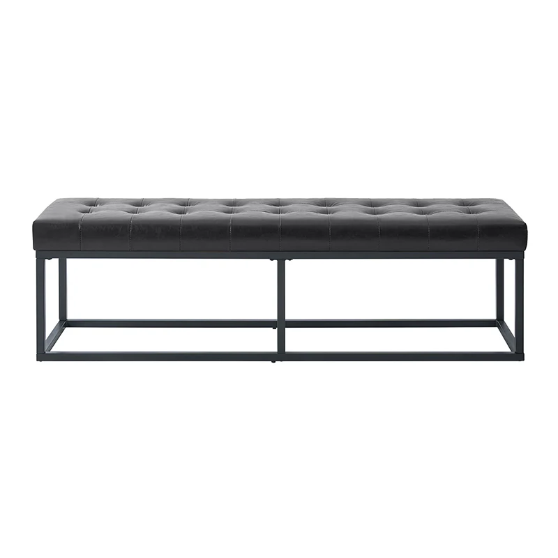 Amparo Mid-century Modern Bench with metal base - Image 20