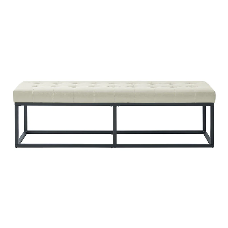 Amparo Mid-century Modern Bench with metal base - Image 27