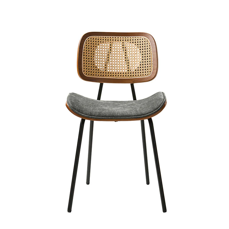 Doley Mid-Century Modern Dining Chair with Rattan Backrest,Set of 2 - Image 41