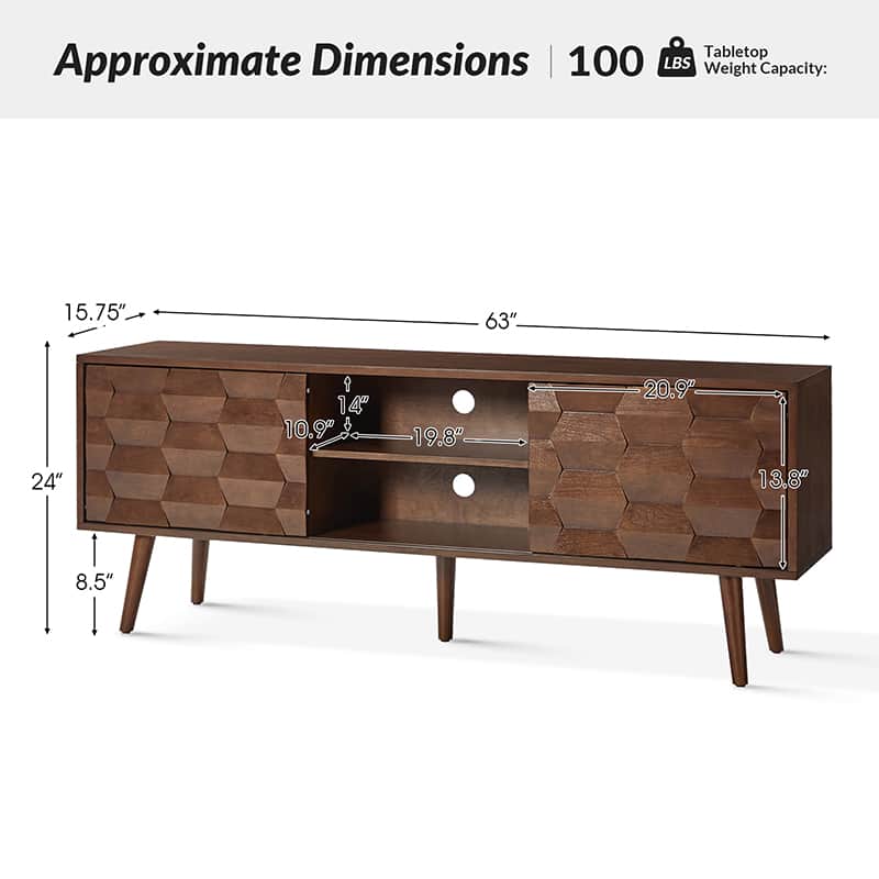 Velasco Mid-century Modern TV Stand with Built-in Cable Management - Image 11