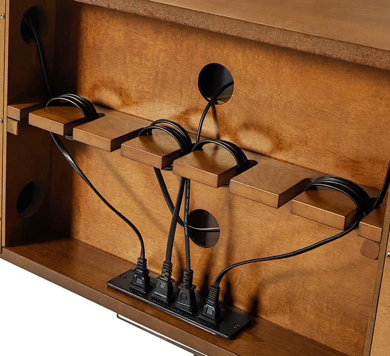Velasco Mid-century Modern TV Stand with Built-in Cable Management - Image 23