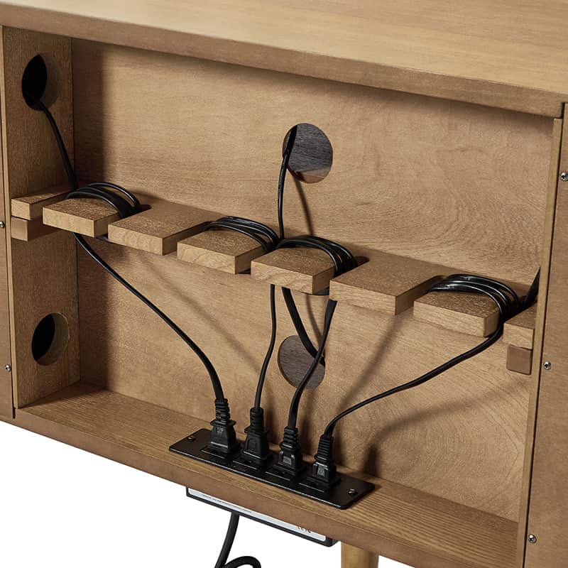 Velasco Mid-century Modern TV Stand with Built-in Cable Management - Image 4