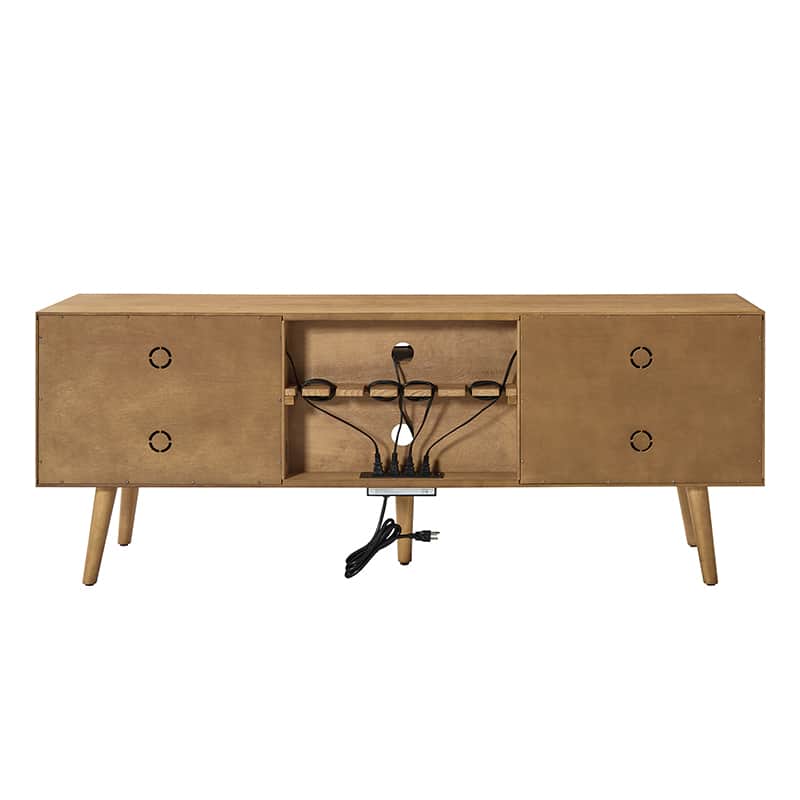 Velasco Mid-century Modern TV Stand with Built-in Cable Management - Image 5