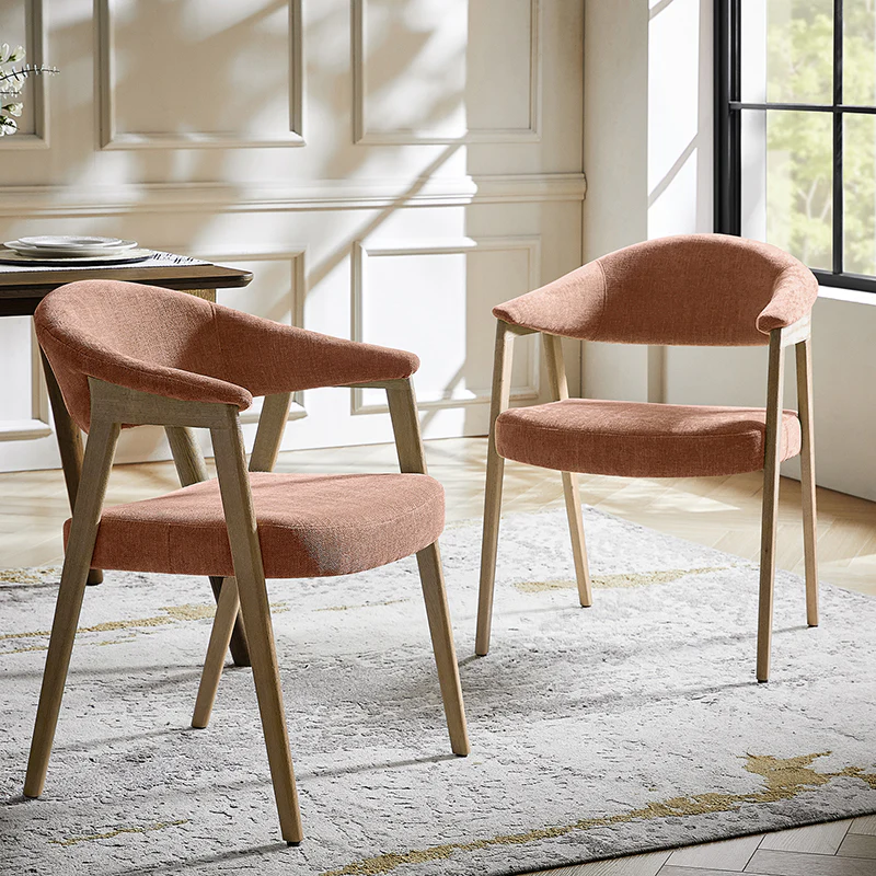Elena Mid-Century Modern Upholstered Dining Chair with Solid Wood Legs,Set Of 2 - Image 26