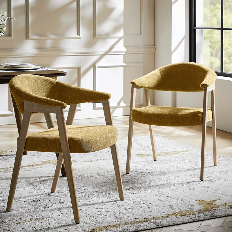 Elena Mid-Century Modern Upholstered Dining Chair with Solid Wood Legs,Set Of 2 - Image 42
