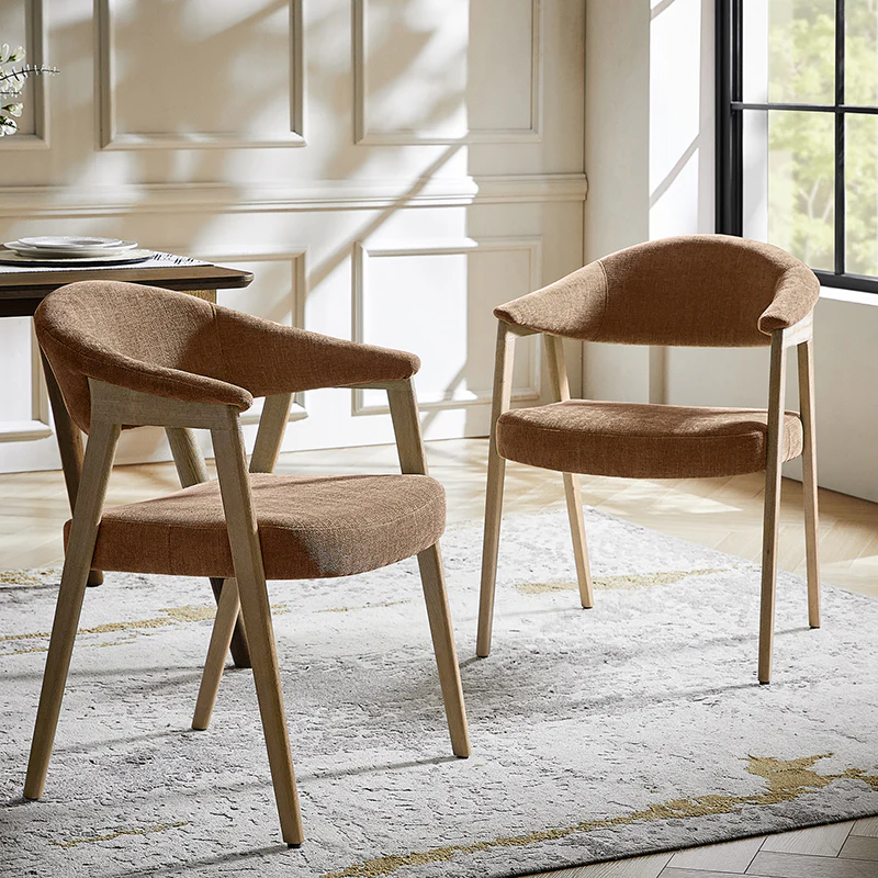 Elena Mid-Century Modern Upholstered Dining Chair with Solid Wood Legs,Set Of 2 - Image 50