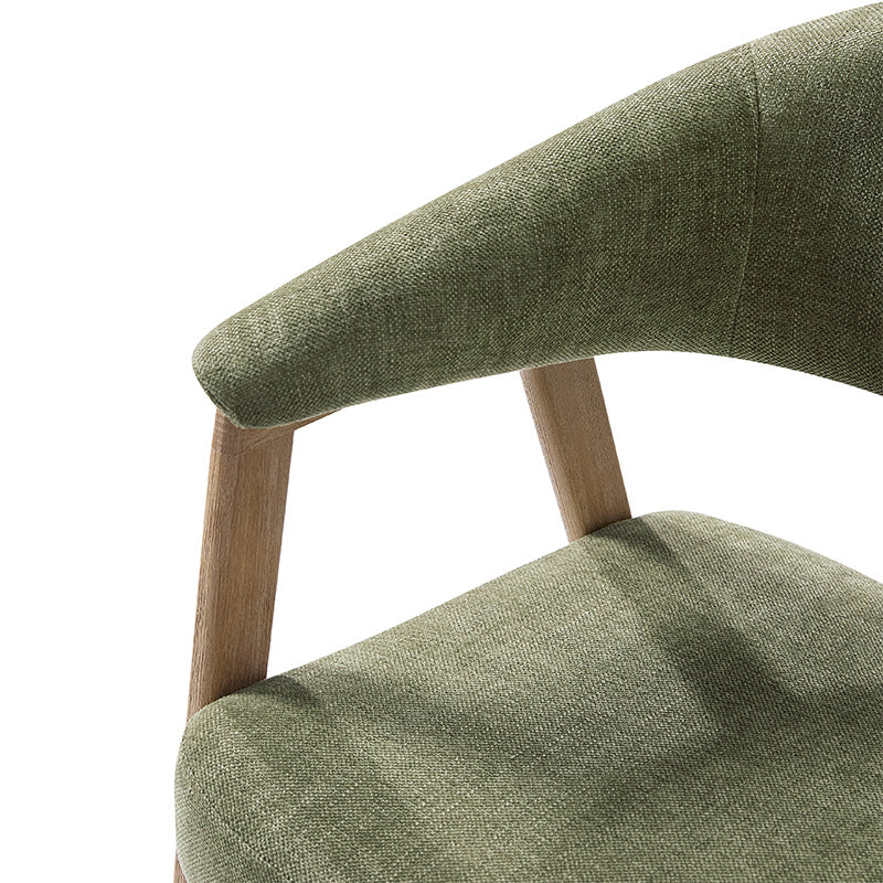 Elena Mid-Century Modern Upholstered Dining Chair with Solid Wood Legs,Set Of 2 - Image 6