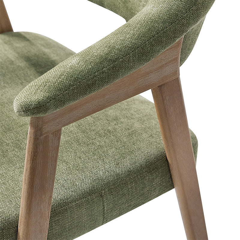 Elena Mid-Century Modern Upholstered Dining Chair with Solid Wood Legs,Set Of 2 - Image 7