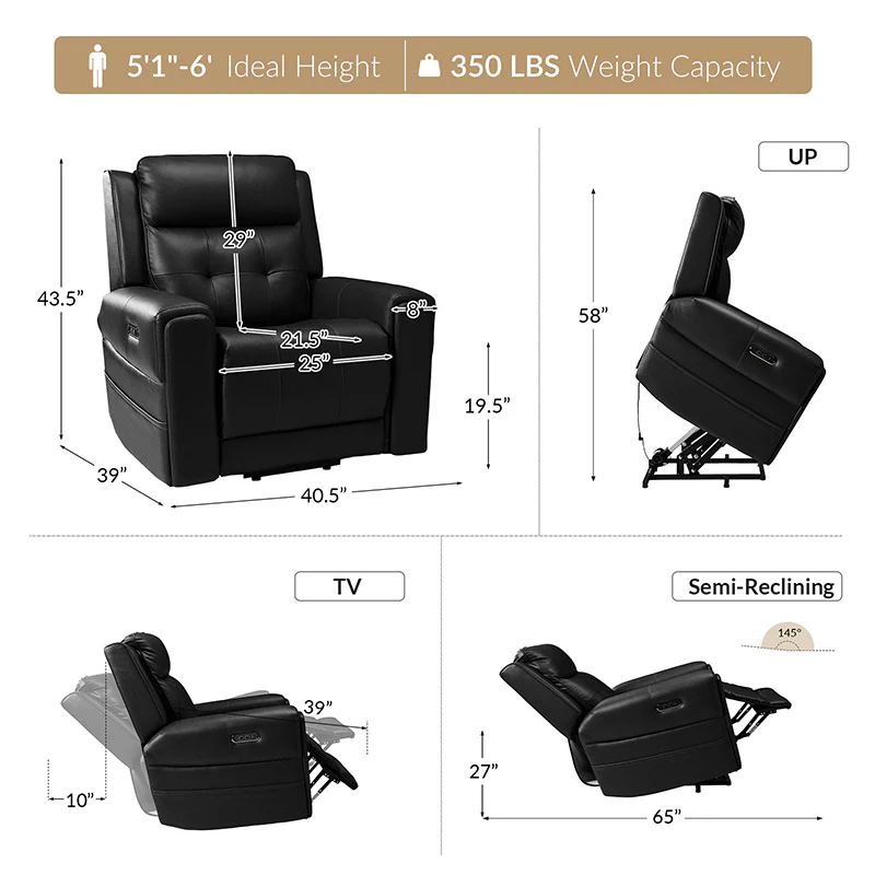 Horace Lift Support Deluxe Power Recliner - Image 11