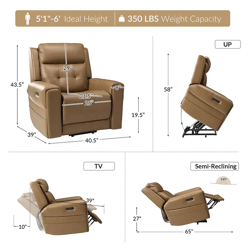 Horace Lift Support Deluxe Power Recliner - Image 19