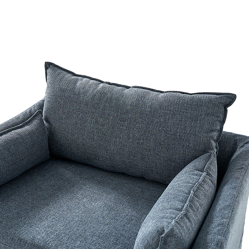 Miles Slipcovered Armchair with Large Ottoman - Image 20