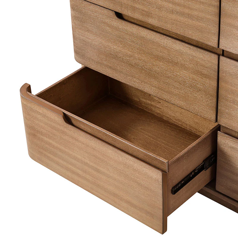 Modern 6-Drawer Nursery Dresser - Wide Wooden Storage Cabinet for Bedroom & Living Room - Image 10