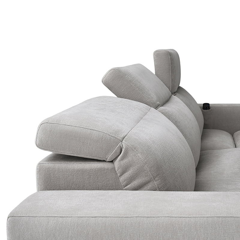 Moussea Modern Chenille Power Reclining Sofa with Sofa Bed Functionality - Image 17