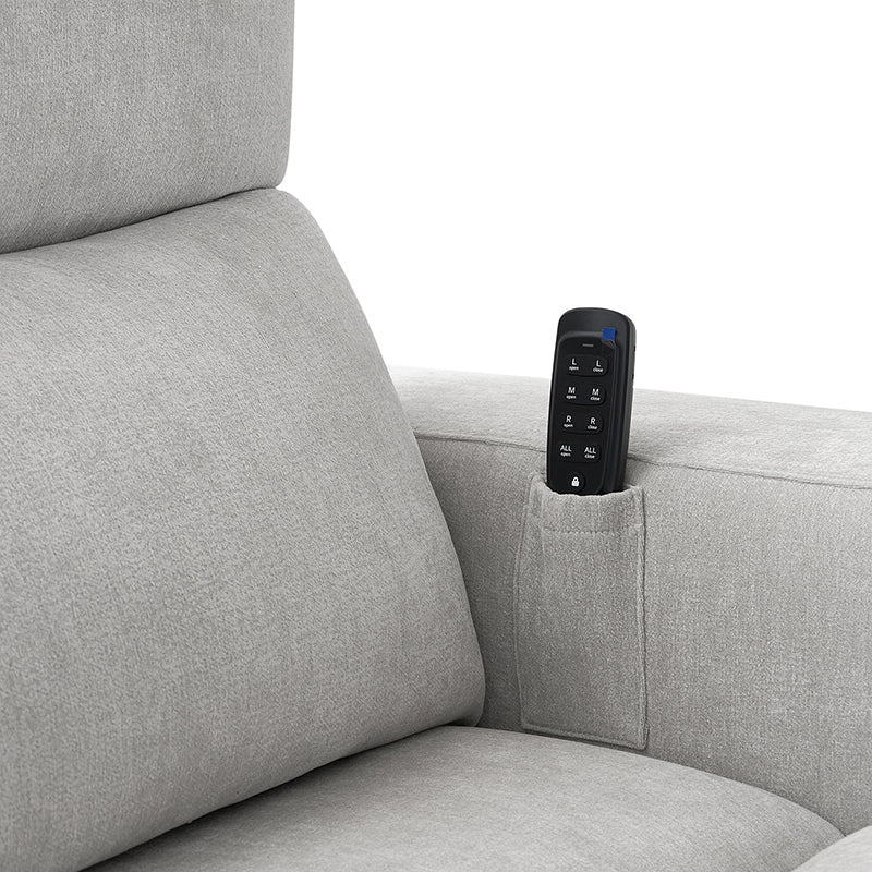 Moussea Modern Chenille Power Reclining Sofa with Sofa Bed Functionality - Image 18