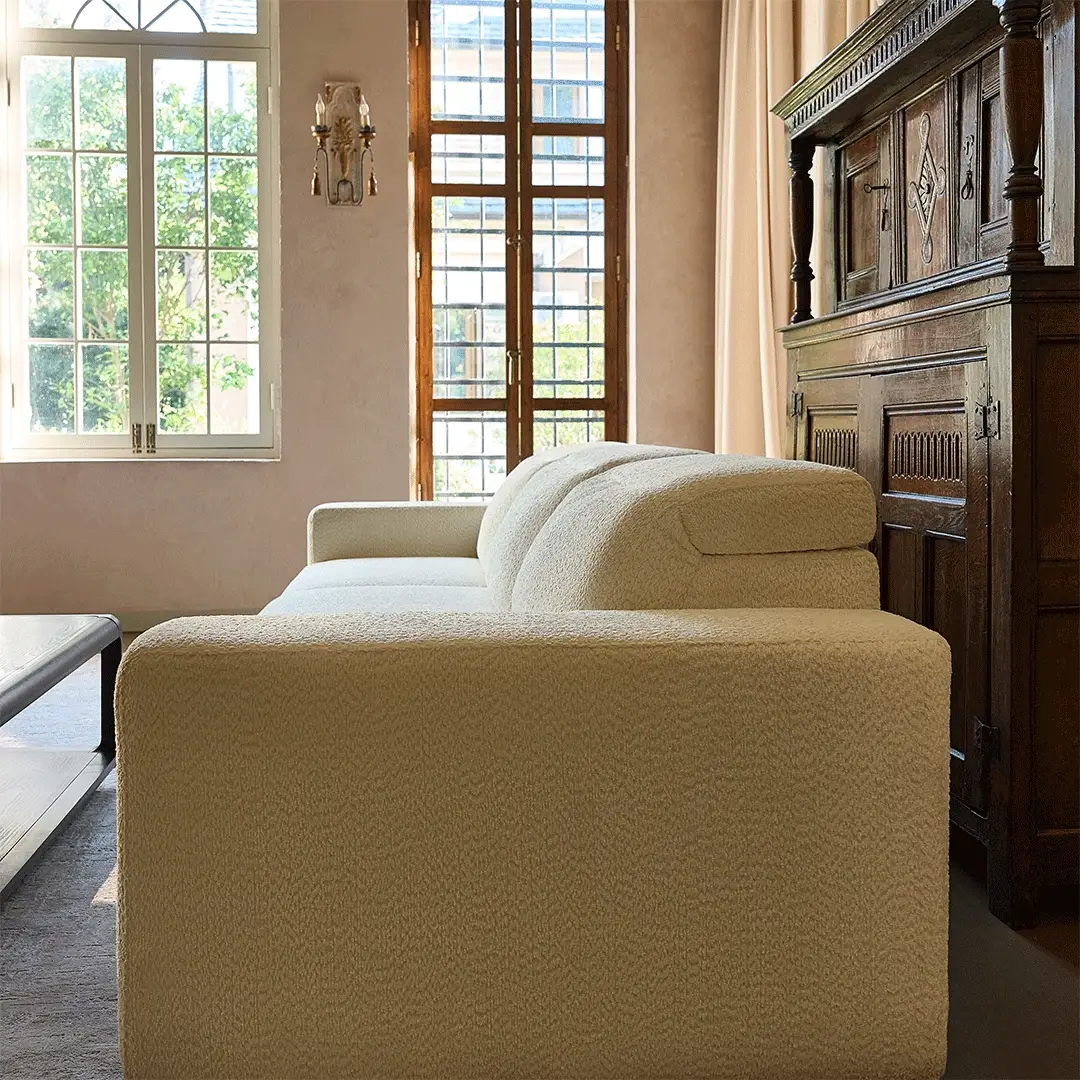 Moussea Modern Chenille Power Reclining Sofa with Sofa Bed Functionality - Image 4