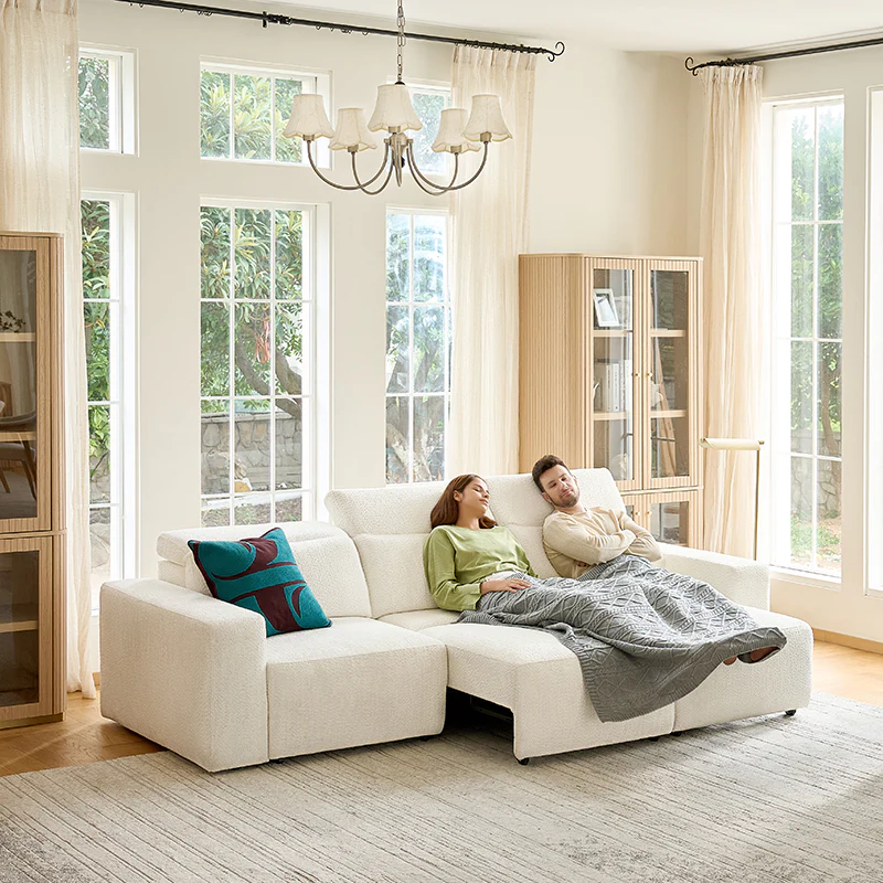 Moussea Modern Chenille Power Reclining Sofa with Sofa Bed Functionality - Image 7