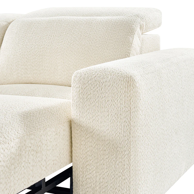 Moussea Modern Chenille Power Reclining Sofa with Sofa Bed Functionality - Image 9