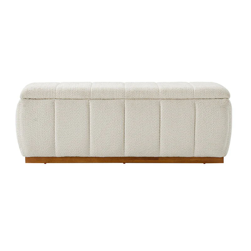 Modern Chenille Storage Bench - No-Assembly Upholstered Seat - Image 20