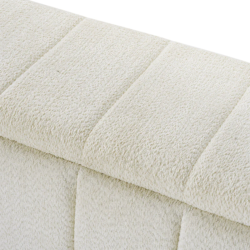 Modern Chenille Storage Bench - No-Assembly Upholstered Seat - Image 23