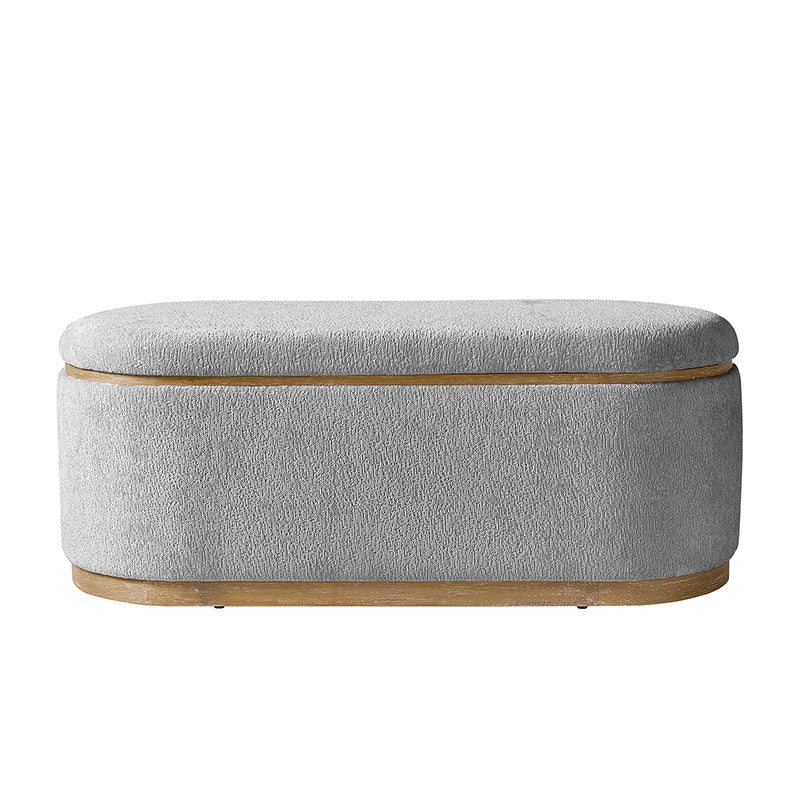 Modern Chenille Storage Bench with Hidden Seat Storage - Image 28