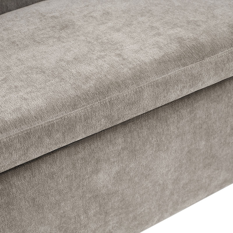 Modern Chenille Storage Bench with Wraparound Backres - Image 22