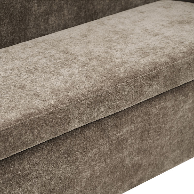 Modern Chenille Storage Bench with Wraparound Backres - Image 29