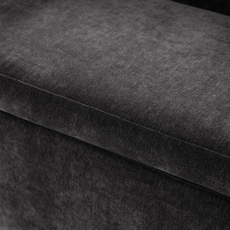 Modern Chenille Storage Bench with Wraparound Backres - Image 7