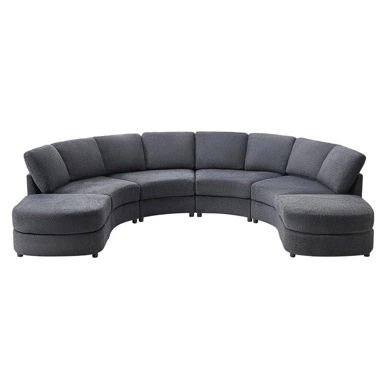 Aeris 138" Modern Curved Sectional Couch & Sofa With Curved Aesthetic - Image 13